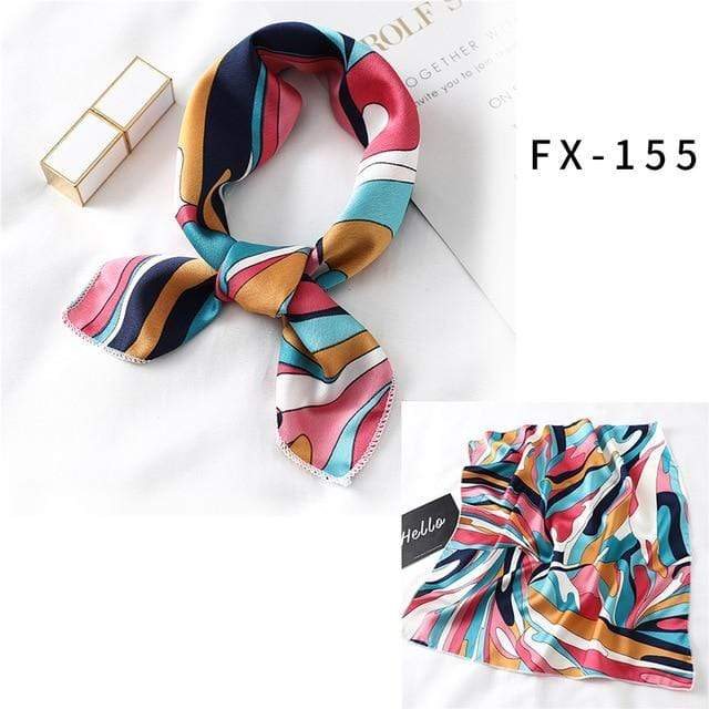 Square Silk Scarf Women Fashion Print Small Neck Scarfs Office Lady Hair Band Foulard Hand Kerchief Female Bandana Shawl 2020 JadeMoghul Inc. 