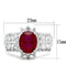 Sterling Silver Engagement Rings SS009 Silver 925 Sterling Silver Ring in Ruby