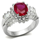 Sterling Silver Engagement Rings SS009 Silver 925 Sterling Silver Ring in Ruby