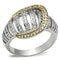 Gold Plated Rings SS015 Gold+Rhodium 925 Sterling Silver Ring with CZ