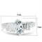 Silver Band Ring SS045 Silver 925 Sterling Silver Ring with AAA Grade CZ