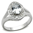Silver Band Ring SS046 Silver 925 Sterling Silver Ring with AAA Grade CZ