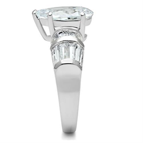 Silver Band Ring SS049 Silver 925 Sterling Silver Ring with AAA Grade CZ