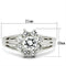 Silver Band Ring SS053 Silver 925 Sterling Silver Ring with AAA Grade CZ