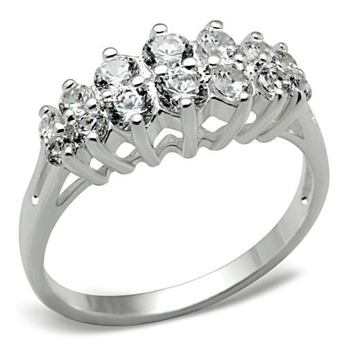 Silver Band Ring SS056 Silver 925 Sterling Silver Ring with AAA Grade CZ