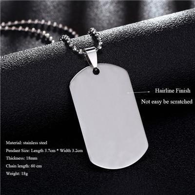 Stainless Steel Mens Necklace Stainless Steel Pendant Dog Tags Army Nameplate Mens Pendant Anchor Note cross Shaving blade-N010290-JadeMoghul Inc.