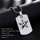 Stainless Steel Mens Necklace Stainless Steel Pendant Dog Tags Army Nameplate Mens Pendant Anchor Note cross Shaving blade-N010522-JadeMoghul Inc.