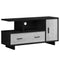 Stands Black TV Stand - 23.75" Black and Grey Particle Board, Laminate, and MDF TV Stand with Storage HomeRoots