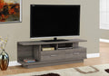 Stands Rustic TV Stand - 19.75" Dark Taupe Particle Board, Hollow Core, and MDF TV Stand with 2 Drawers HomeRoots