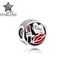 Starland 100% Silver 925 Brand Charming Kiss Clear CZ Charm fits Original Bracelet DIY Charms Beads For Lady Fine Jewelry JadeMoghul Inc. 