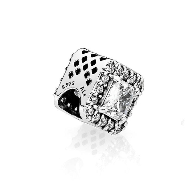 Starland 100% Silver 925 Geometric Brailliant Clear CZ Charm fits Original Bracelet DIY Charms Beads For Lady Fine Jewelry JadeMoghul Inc. 