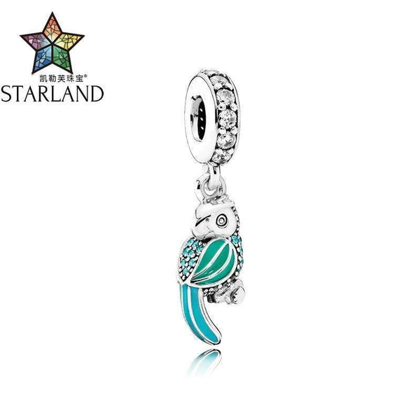 Starland 2017 New Fashion Silver 925 Charm Lovely Tropical Parrot Charms Beads Fit Original Charms Bracelet Women Jewelry Gift JadeMoghul Inc. 
