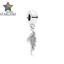 Starland Fashion 100% Silver 925 Magnificent Feathers Dangle Charm Charms Beads Fit Bracelet & Necklace Women DIY Jewelry Gifts JadeMoghul Inc. 