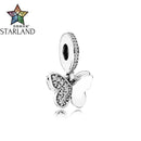 Starland Fashion Silver 925 Dance Butterfly Pendant Charm Clear CZ Charms Beads Fit Original Charms Bracelet Women DIY Jewelry JadeMoghul Inc. 