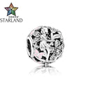 Starland Fashion Silver 925 Dazzling Daisy Fairy Charm Pink Enamel Clear CZ Charms Beads Fit Original Bracelet Women Jewelry JadeMoghul Inc. 