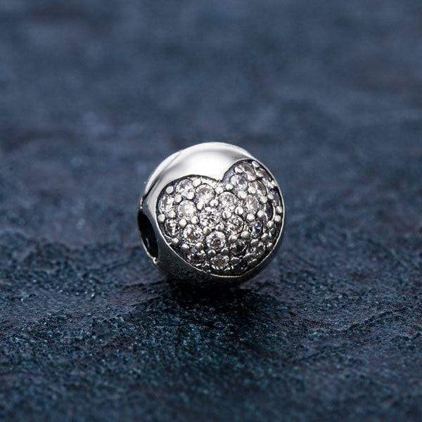 Starland Fashion Silver 925 Jewelry Heart Clips Charms Beads Fit Original Brand Padlock Pave Setting CZ Bracelet DIY Jewelry JadeMoghul Inc. 