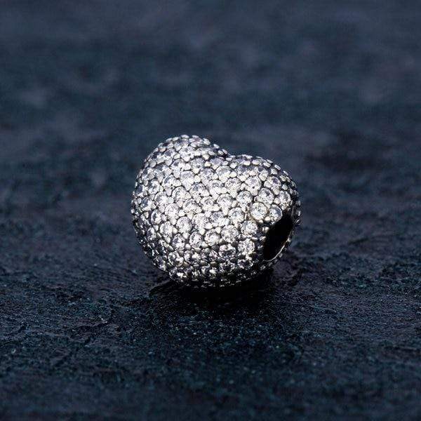 Starland Fashion Silver 925 Jewelry Heart Clips Charms Beads Fit Original Brand Padlock Pave Setting CZ Bracelet DIY Jewelry JadeMoghul Inc. 