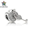 Starland Fashion Silver 925 Lock Of Love Charm Charms Beads Fit Original Brand Padlock Pave Setting CZ Bracelet DIY Jewelry JadeMoghul Inc. 