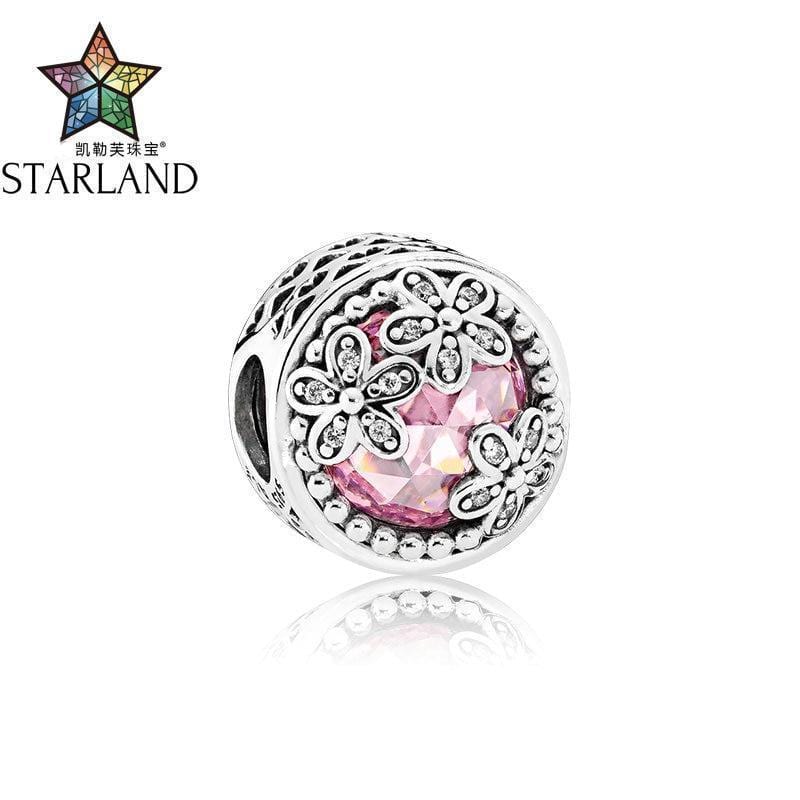 Starland Fine 100% Silver 925 Dazzling Daisy Flower Field Charms Beads Fit Original Band Charms Bracelet & Pendant DIY Jewelry JadeMoghul Inc. 