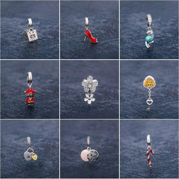 Starland Genuine 100%% 925 Sterling Silver Heart Flower Wealth Charms Beads Fit Original Brand Bracelet For Women DIY Jewelry JadeMoghul Inc. 