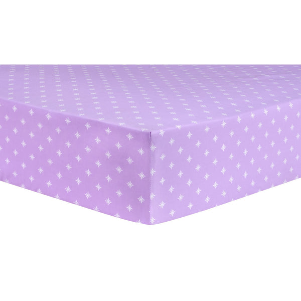 Stars Lavender Fitted Crib Sheet-LILAC-JadeMoghul Inc.