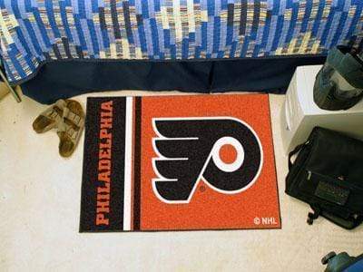 Starter Mat Area Rugs NHL Philadelphia Flyers Uniform Starter Rug 19"x30" FANMATS