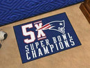 Starter Mat Outdoor Rug NFL New England Patriots 5X Super Bowl Champs Starter Rug 19"x30" FANMATS