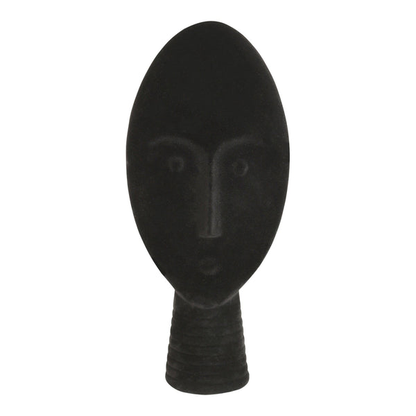 Statues Garden Statues For Sale - 5.91" X 6.89" X 13.19" Black Resin 4 Limestone Velvet Mask/Face Statue HomeRoots