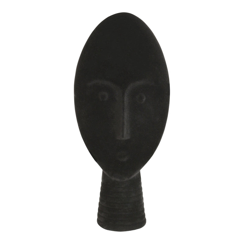 Statues Garden Statues For Sale - 5.91" X 6.89" X 13.19" Black Resin 4 Limestone Velvet Mask/Face Statue HomeRoots