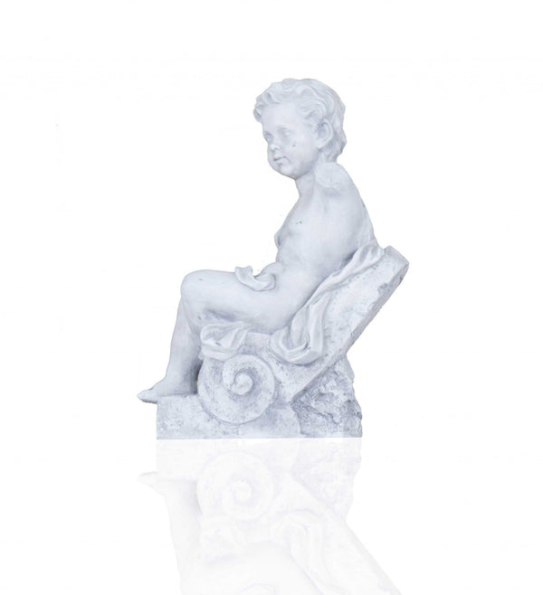 Statues Statues For Sale - 8" x 16" x 21" Boy Sitting - Statue HomeRoots