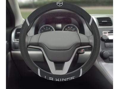 Steering Wheel Cover Custom Area Rugs NHL Los Angeles Kings Steering Wheel Cover 15"x15" FANMATS