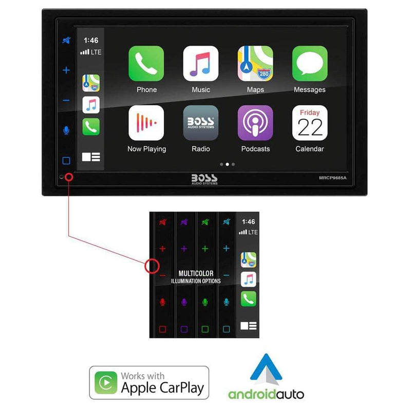 Stereos Boss Audio MRCP9685A Stereo w/AM/FM/BT  Apple CarPlay [MRCP9685A] Boss Audio