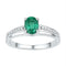 Sterling Silver G&D Sterling Silver Women's Oval Lab-Created Emerald Solitaire Diamond Ring 1/2 Cttw - FREE Shipping (US/CAN) JadeMoghul