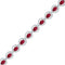 Sterling Silver G&D Sterling Silver Women's Oval Lab-Created Ruby Tennis Bracelet 5-7-8 Cttw - FREE Shipping (US/CAN) JadeMoghul