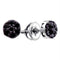 Sterling Silver G&D Sterling Silver Women's Round Black Color Enhanced Diamond Flower Cluster Earrings 1-6 Cttw - FREE Shipping (US/CAN) JadeMoghul