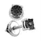 Sterling Silver G&D Sterling Silver Women's Round Black Color Enhanced Diamond Solitaire Stud Earrings 1-20 Cttw - FREE Shipping (USA/CAN) JadeMoghul