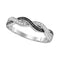 Sterling Silver G&D Sterling Silver Women's Round Black Color Enhanced Diamond Woven Band Ring 1/6 Cttw - FREE Shipping (US/CAN) JadeMoghul