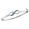 Sterling Silver G&D Sterling Silver Women's Round Blue Color Enhanced Diamond Infinity Bangle Bracelet 1-20 Cttw - FREE Shipping (US/CAN) JadeMoghul
