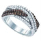 Sterling Silver G&D Sterling Silver Women's Round Cognac-brown Color Enhanced Diamond Woven Crossover Band Ring 3/4 Cttw - FREE Shipping (US/CAN) JadeMoghul