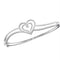 Sterling Silver G&D Sterling Silver Women's Round Diamond Double Heart Bangle Bracelet 1-20 Cttw - FREE Shipping (US/CAN) JadeMoghul