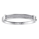 Sterling Silver G&D Sterling Silver Women's Round Diamond Five Row Bangle Bracelet 3-4 Cttw - FREE Shipping (US/CAN) JadeMoghul