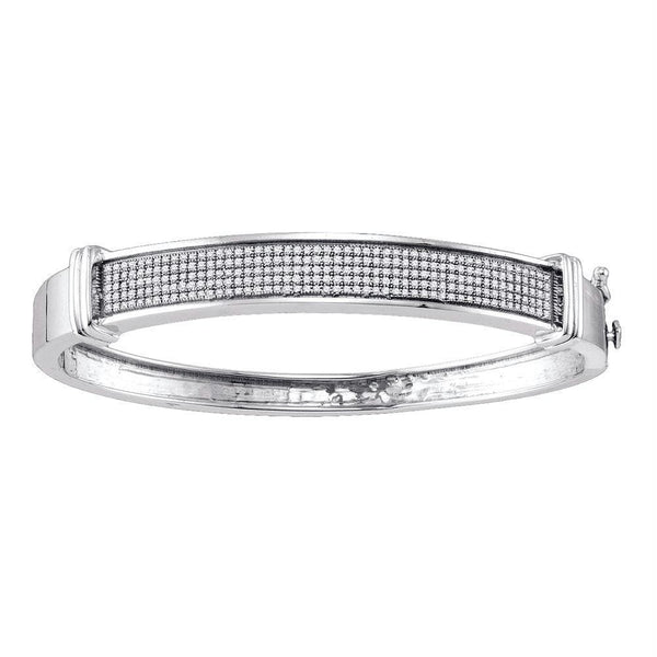 Sterling Silver G&D Sterling Silver Women's Round Diamond Five Row Bangle Bracelet 3-4 Cttw - FREE Shipping (US/CAN) JadeMoghul