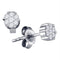 Sterling Silver G&D Sterling Silver Women's Round Diamond Flower Cluster Screwback Stud Earrings 1-4 Cttw - FREE Shipping (US/CAN) JadeMoghul