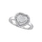 Sterling Silver G&D Sterling Silver Women's Round Diamond Heart Frame Cluster Ring 1/2 Cttw - FREE Shipping (US/CAN) JadeMoghul