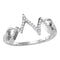 Sterling Silver G&D Sterling Silver Women's Round Diamond Heart Love Heartbeat Ring 1/10 Cttw - FREE Shipping (US/CAN) JadeMoghul