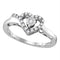 Sterling Silver G&D Sterling Silver Women's Round Diamond Heart Love Ring 1/10 Cttw - FREE Shipping (US/CAN) JadeMoghul