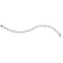 Sterling Silver G&D Sterling Silver Women's Round Diamond Heart Outline Link Bracelet 1-12 Cttw - FREE Shipping (US/CAN) JadeMoghul