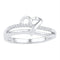 Sterling Silver G&D Sterling Silver Women's Round Diamond Heart Ring 1/20 Cttw - FREE Shipping (US/CAN) JadeMoghul