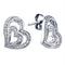 Sterling Silver G&D Sterling Silver Women's Round Diamond Heart Stud Earrings 1-20 Cttw - FREE Shipping (US/CAN) JadeMoghul