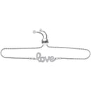 Sterling Silver G&D Sterling Silver Women's Round Diamond Love Word Bolo Adjustable Bracelet  Cttw - FREE Shipping (US/CAN) JadeMoghul